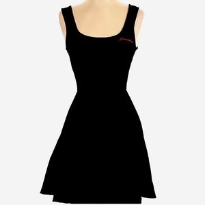 Assorted Brands Black Casual Dress w/ Red Logo